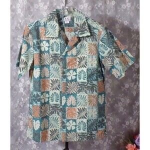 Vintage 90s Hawaiian Shirt 1990s Tropical Resort Vacation Retro Tiki Size Medium